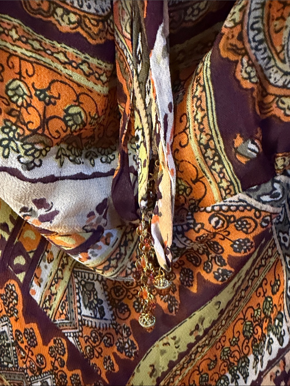 Newport News Paisley Maxi Slip Dress size 4 - Picture 3 of 5